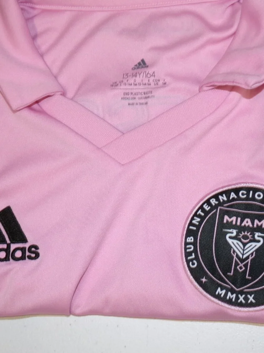Adidas Miami CF Lionel Messi #10 XBTO Pink Soccer Jersey Youth Kids L 13-14 Y